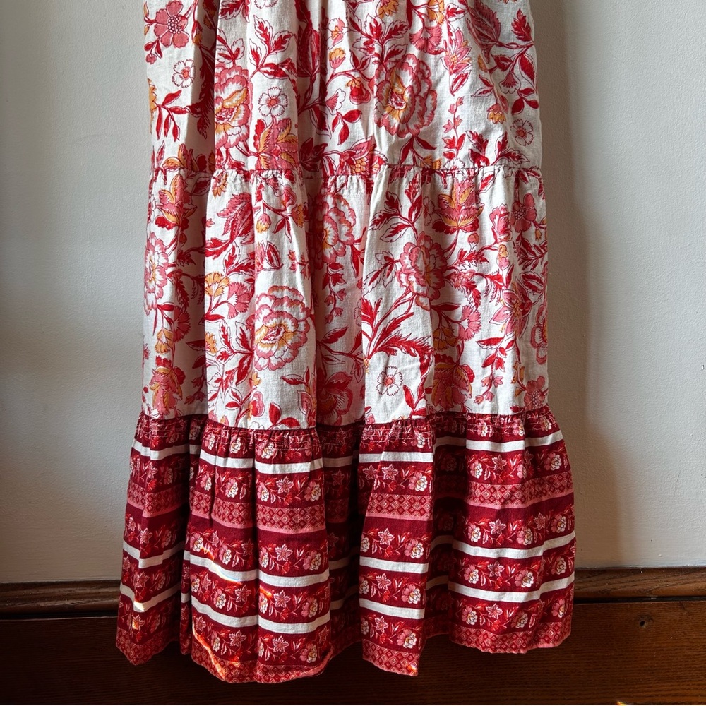 Rachel Zoe Linen Blend Floral Boho Maxi Dress XL - Picture 9 of 16